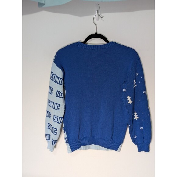 Sonic The Hedgehog Christmas Sweater SEGA Ugly Holiday Youth Large Gamer Gift - Picture 3 of 3